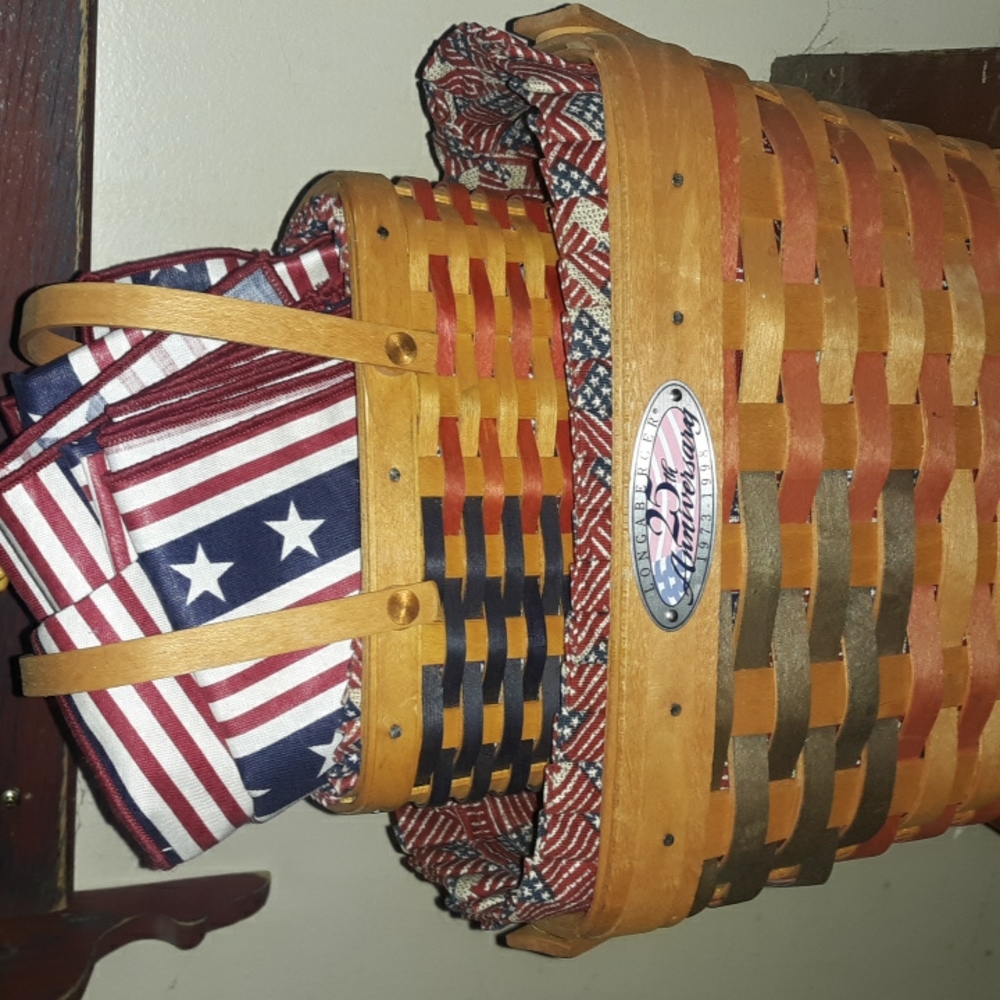 LONGABERGER SET AMERICANA Collectors Club And Anivesary Basket